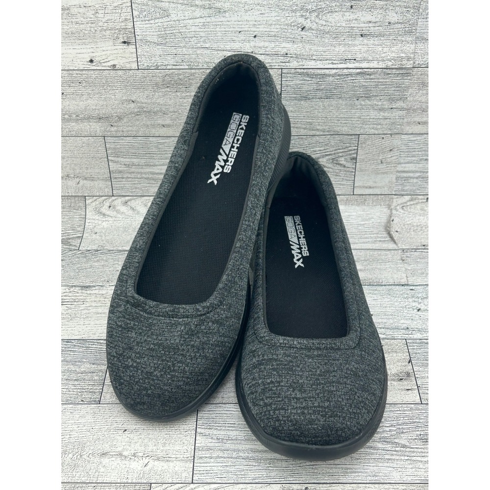 Skechers Go Step Lite 14479 Charcoal Grey Goga Max Ballet Flats Women Sz 6.5